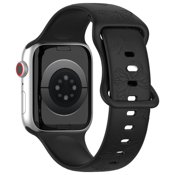 Apple Watch 49mm / 45mm / 44mm / 42mm Silikonarmbånd - Svart