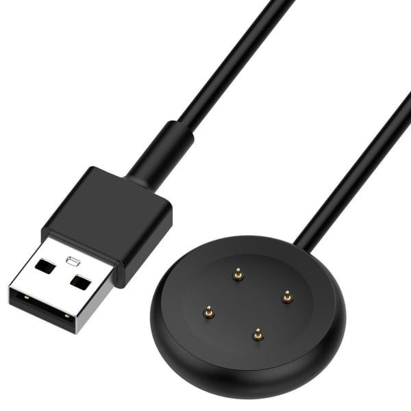 100 cm bærbar ladestasjon Google Pixel Watch 2 lader magnetisk ladekabel - Svart / Svart / Svart