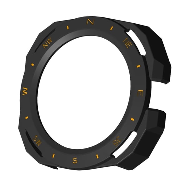 Huawei Watch GT Cyber Hard Watch Frame Hollow Beskyttende dekseletui - Svart + Gul