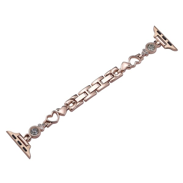 Apple Watch 49mm / 45mm / 44mm / 42mm Rhinestone Decor Watch Band - Rose Gull