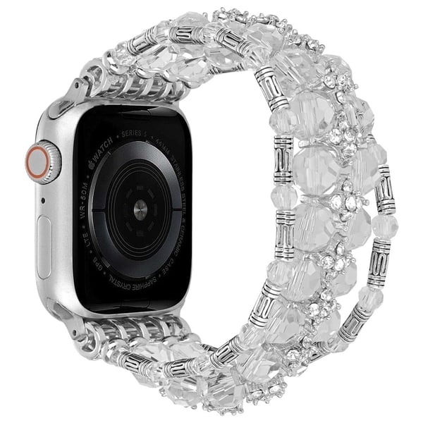 Apple Watch Series 41mm / 40mm / 38mm Perlebånd Smykker Armbåndsrem - Hvit