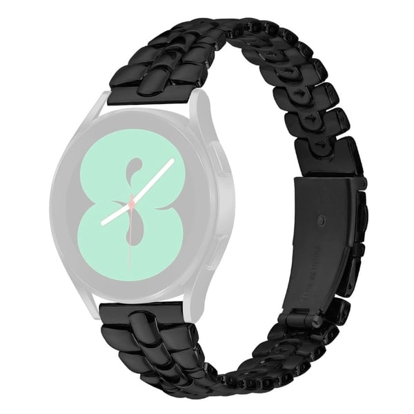 Samsung Galaxy Watch4 40mm / 44mm / Watch4 Active 40mm / 44mm / Watch 5 40 / 44mm Slim Watch Strap 20mm Metal Watch Band - Svart Samsung Galaxy Watch4 40mm / 44mm / Watch4 Active 40mm / 44mm / Watch 5 40 / 44mm Slim Watch Strap 20mm Metal Watch Band - Svart