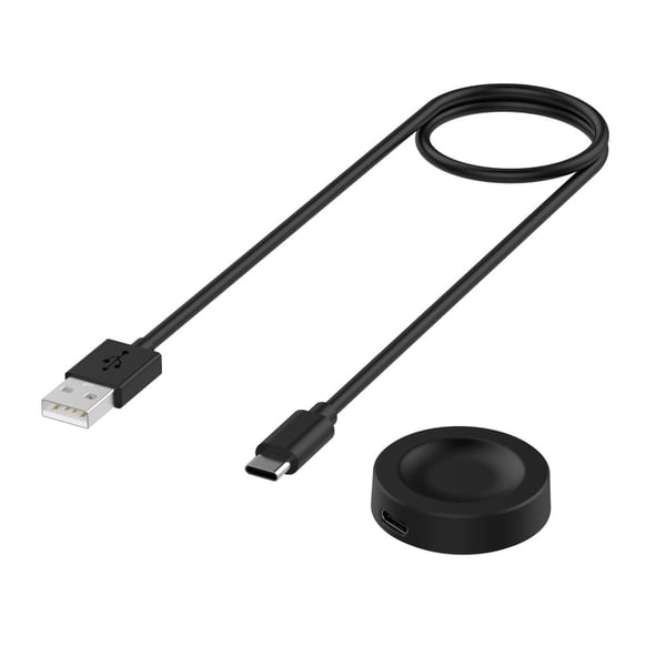 Huawei Watch GT 4 41mm 46mm / Honor Watch 4 Pro lader Magnetisk ladestasjon med 1m kabel - Svart Huawei Watch GT 4 41mm 46mm / Honor Watch 4 Pro lader Magnetisk ladestasjon med 1m kabel - Svart