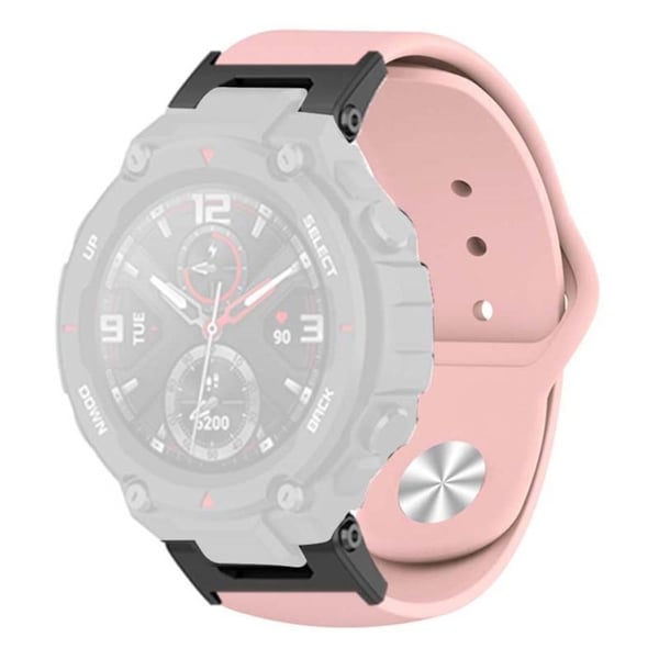 Huami Amazfit T-Rex / T-Rex Pro Silikonklokkerem Legering Spenne Erstatningsklokkebånd - Rosa