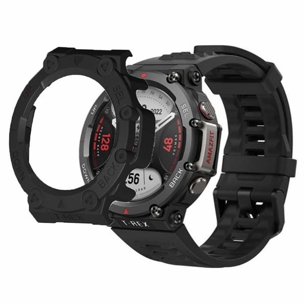 Huami Amazfit T-Rex 2 Watch Case Deksel Quick Release Hard Watch Protective Case - Svart