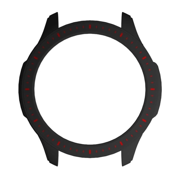 Huami Amazfti GTR 4 Bumper Frame Cover Hård beskyttende urkasse - Sort + Rød