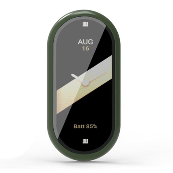 Xiaomi Smart Band 8 / Band 8 NFC Beskyttelsesveske Fullt deksel Klokketrekk med skjermbeskytter - Militærgrønn