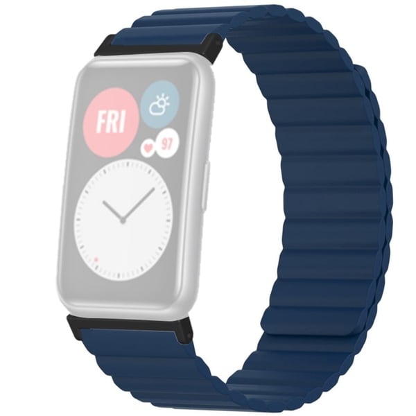 Huawei Watch Fit / Watch Fit Special Edition Magnetisk, fleksibel klokkerem - Midnattsblå