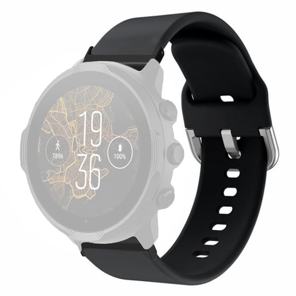 Suunto Spartan Sport Wrist HR Baro / Suunto 7 Armbånd 24mm Justerbar Fleksibel Rem - Svart