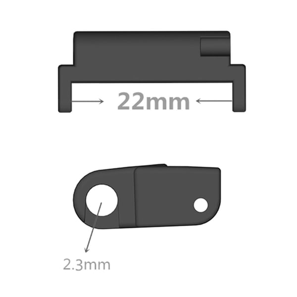 1 par Garmin Forerunner 965 / 955 Connector Metal 22mm Watch Strap Adapter - Sølv