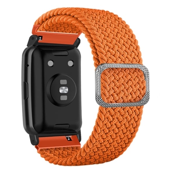Huawei Watch Fit / Watch Fit Special Edition-klokkebånd Nylonflettet elastisk håndleddsrem - Oransje