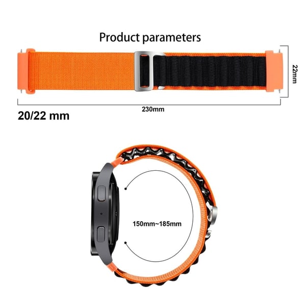 Huawei / Samsung / Huami Amazfit GTS 4 / 3 / 2 / 1 / mini Watch Band Universal 20mm Nylon håndleddsrem - Flerfarget