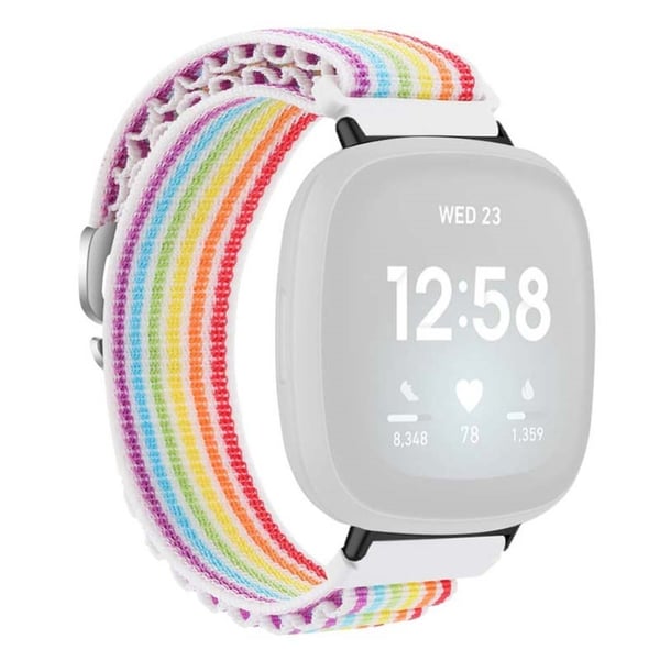 Fitbit Versa 4 / Versa 3 / Sense 2 / Sense Watch Band Nylon Justerbar håndledsrem - Flerfarve