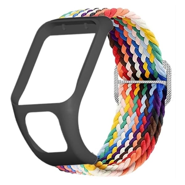 TomTom Runner 2 / 3 / Spark / Adventurer-klokkebånd Flettet justerbar nylonrem med etui - Regnbue