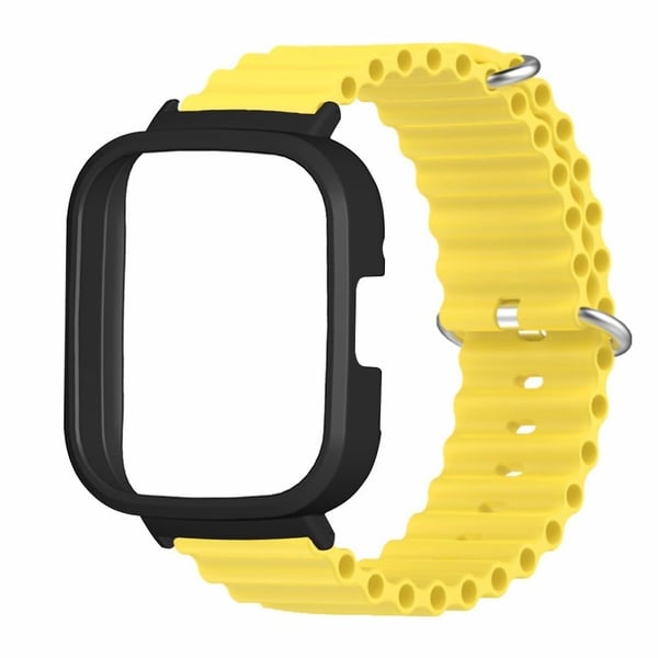 Xiaomi Redmi Watch 3 Sport Armbånd Ocean Fleksibel klokkerem med etui - Gul Xiaomi Redmi Watch 3 Sport Armbånd Ocean Fleksibel klokkerem med etui - Gul