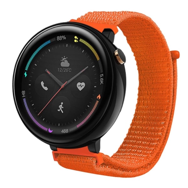 Huami Amazfit Verge 2 (A1807) Nylon Sport Loop-klokkearmbånd Justerbar rem med fjærstang - Oransje