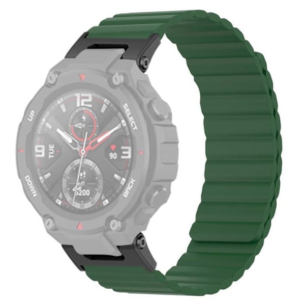 Huami Amazfit T-Rex / T-Rex Pro Fleksibel klokkerem Magnetisk smartklokkebånd - Militærgrønn