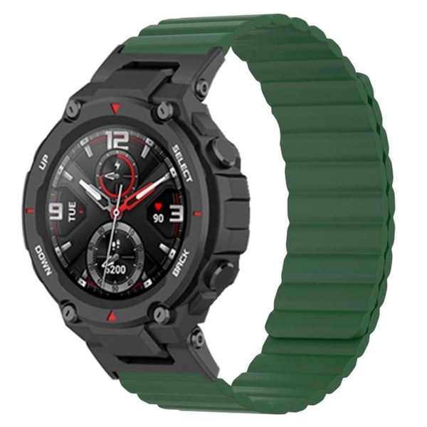 Huami Amazfit T-Rex / T-Rex Pro Fleksibel klokkerem Magnetisk smartklokkebånd - Militærgrønn