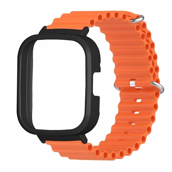 Xiaomi Redmi Watch 3 Sport Armbånd Ocean Fleksibel klokkerem med etui - Oransje