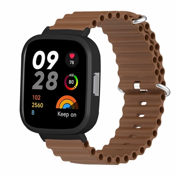 Xiaomi Redmi Watch 3 Sport Armbånd Ocean Fleksibel klokkerem med etui - Brun