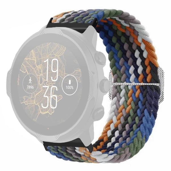 Suunto Spartan Sport Wrist HR Baro / Suunto 7 klokkerem 24 mm flettet nylonrem - Denim Suunto Spartan Sport Wrist HR Baro / Suunto 7 klokkerem 24 mm flettet nylonrem - Denim