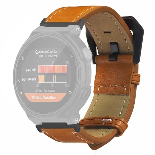 Garmin Forerunner 220 / 230 / 235 / 735XT / 620 / 630 Klokkerem Lær Retro Texture Armbåndsrem - Brun