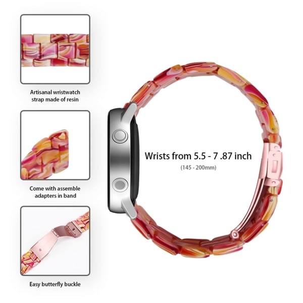 Garmin Vivoactive 4 Erstatningsklokkearmbånd 22 mm vannbestandig harpiksarmbånd - Rød