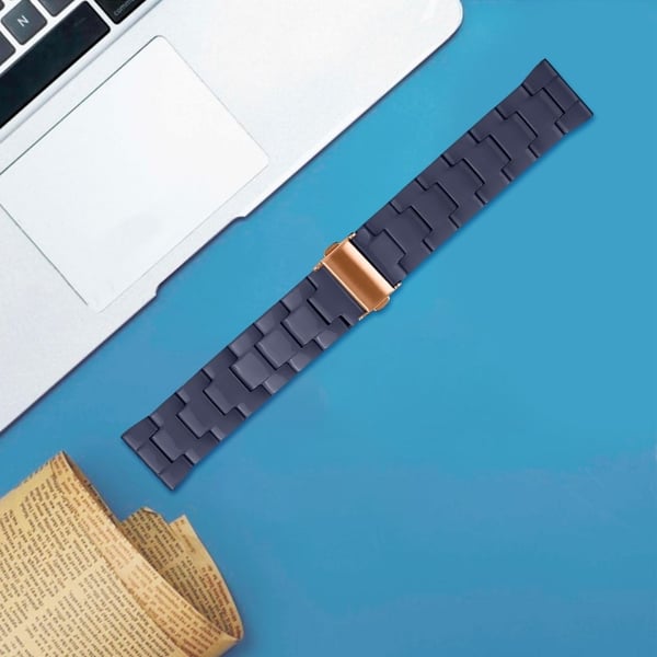 Garmin Vivoactive 4 Resin Watch Strap 22 mm vannavstøtende erstatningsarmbånd - Midnattsblå