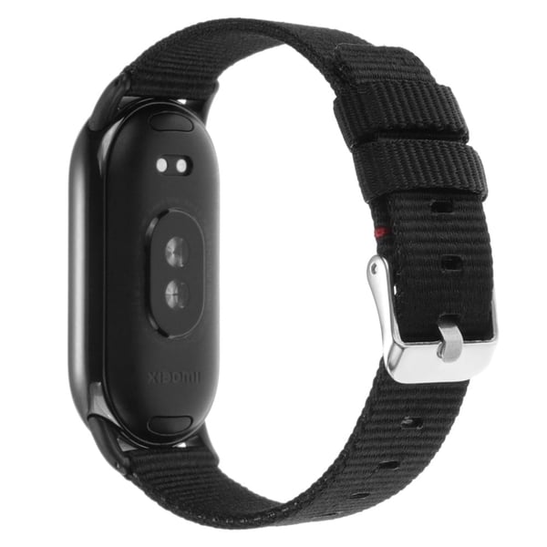 Xiaomi Smart Band 8 Nylon Watch Strap Justerbar håndledsrem udskiftning - Sort