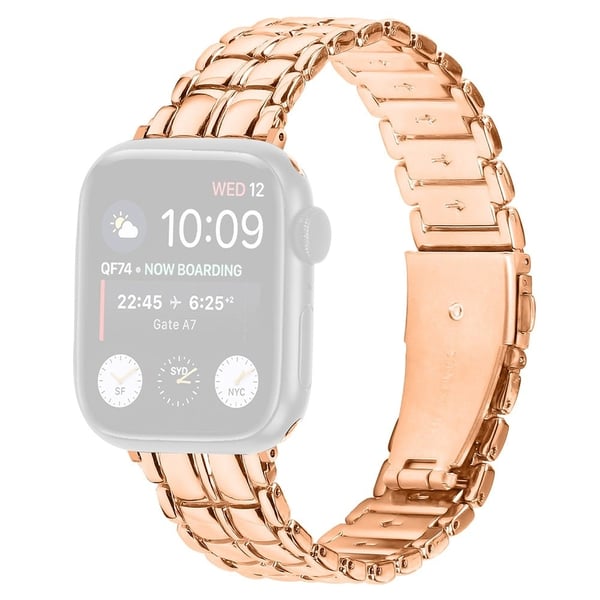 Apple Watch Series 41 mm - 40 mm - 38 mm metallarmbånd - Rose Gull