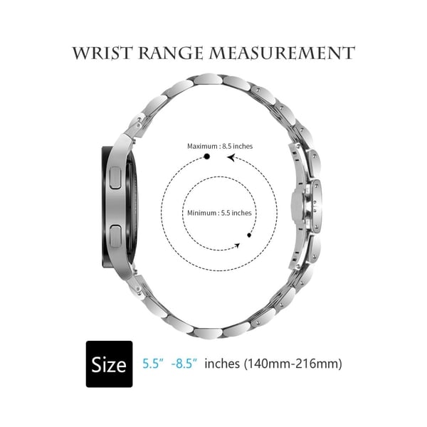 Samsung Galaxy Watch6 / Watch6 Classic Erstatningsarmbånd i rustfritt stål med hurtigkobling - Sølv / Gull