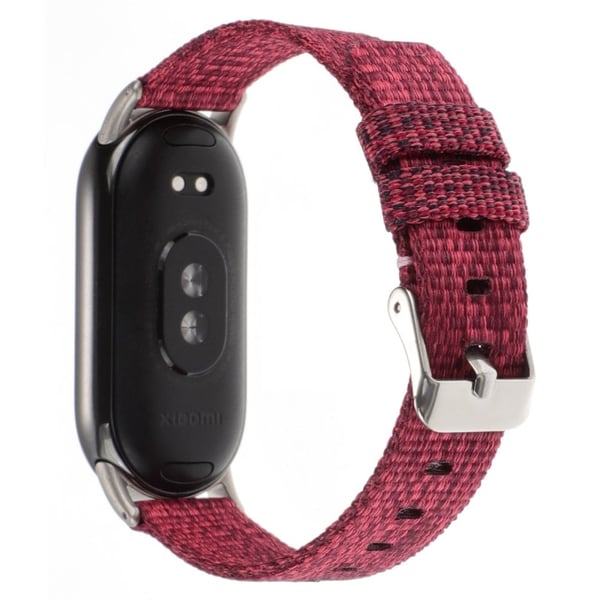 Xiaomi Smart Band 8 Nylonklokkerem Justerbar utskifting av armbåndsrem - Rød