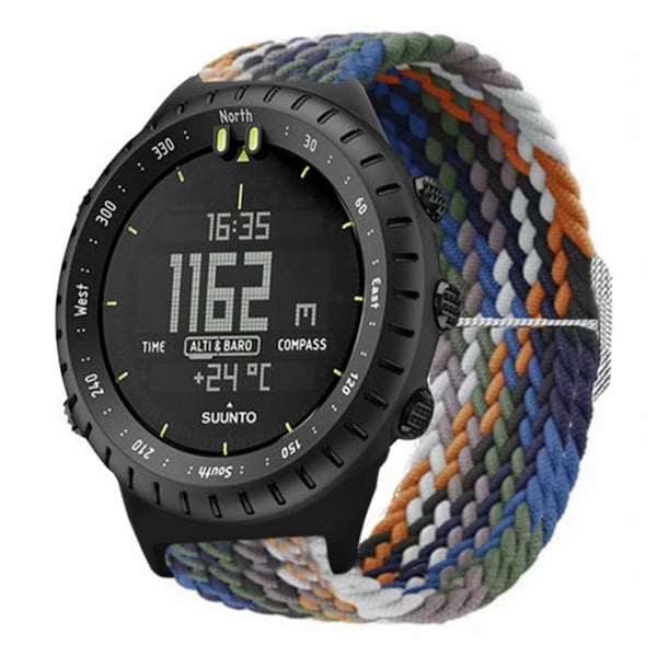 Suunto Core Watch Band Stretchy 22mm Soft Nylon Elastic Braided Strap - Denim