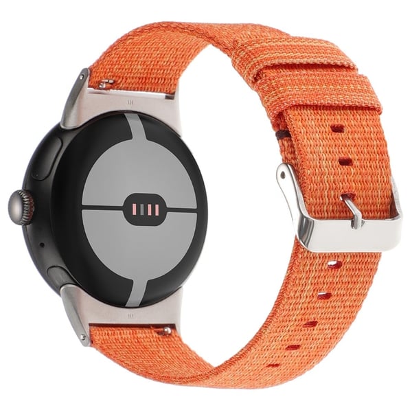Google Pixel Watch / Watch 2 Nylon Sport Strap Erstatningsklokkebånd - Oransje