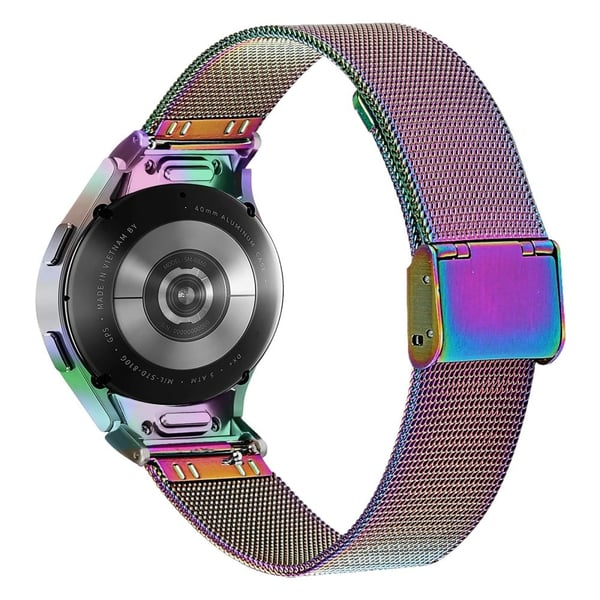 Samsung Galaxy Watch6 / Watch6 Classic Buckle Design-klokkearmbånd Milanese 316L rustfritt stålrem - Fargerik