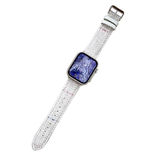 Apple Watch Series 41mm - 40mm - 38mm Universal Winter Furry Nylon Watch Strap - Hvit