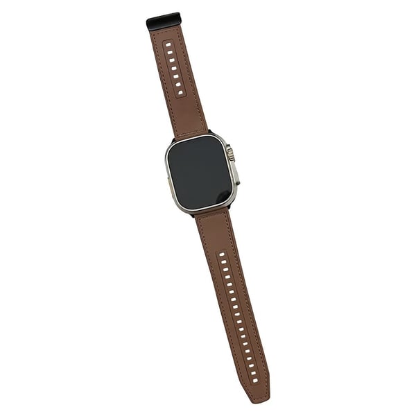 Apple Watch Series 41mm - 40mm - 38mm Universal lærbelagt fleksibel klokkerem - Kaffe