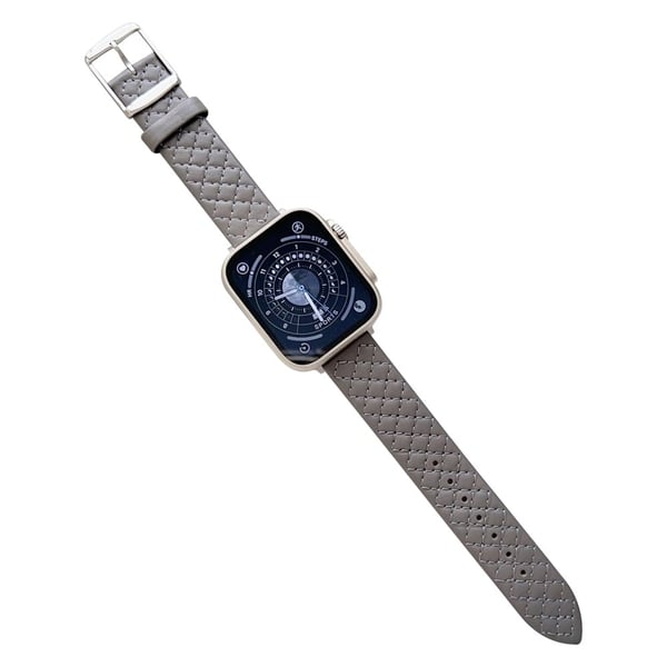 Apple Watch Series 49mm - 45mm - 44mm - 42mm Universal lærarmbånd - Mørkegrå