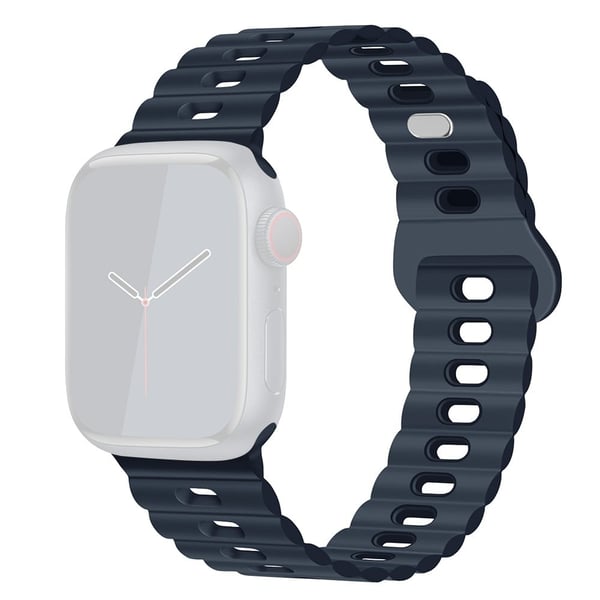 Apple Watch Series 49 mm - 45 mm - 44 mm - 42 mm universelt fleksibelt klokkerem - Midnatt