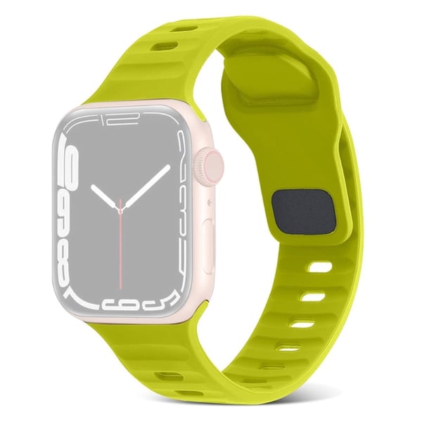 Apple Watch Series 49mm - 45mm - 44mm - 42mm Universal fleksibel reimerstatning - Fluorescerende Grønn