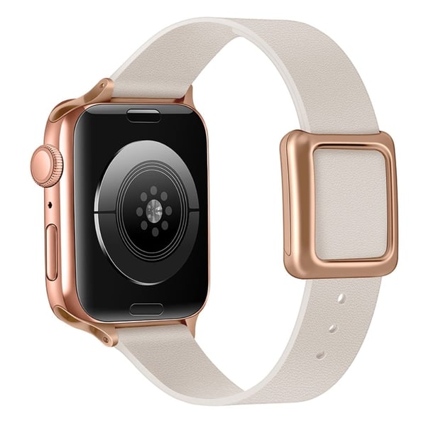 Apple Watch Series 41mm - 40mm - 38mm Universal Smart Watch-armbånd i lær - Stjernelys
