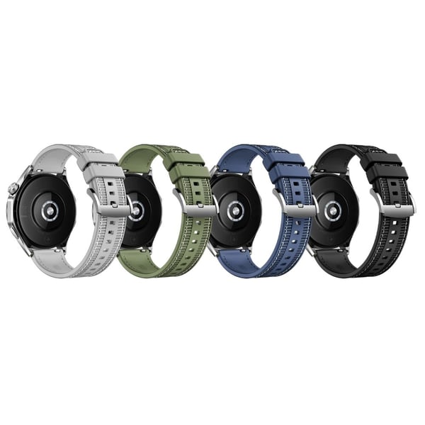 Huawei Watch GT 4 / GT 3 / GT 2 46 mm klokkerem 22 mm nylonbelagt, fleksibel erstatningsrem - Svart
