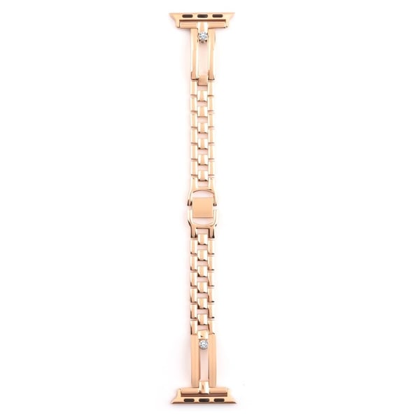 Erstatningsarmbånd for Apple Watch Series 49mm - 45mm - 44mm - 42mm Universal sinkmetallrem - Rose Gull