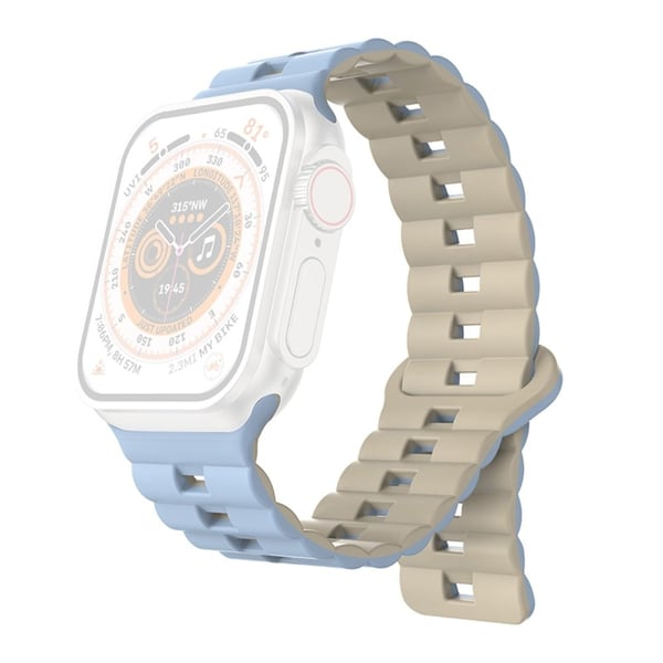 Apple Watch Series 41mm - 40mm - 38mm Universal Watch Band Magnetisk, fleksibel reim - Babyblå + Stjernelys