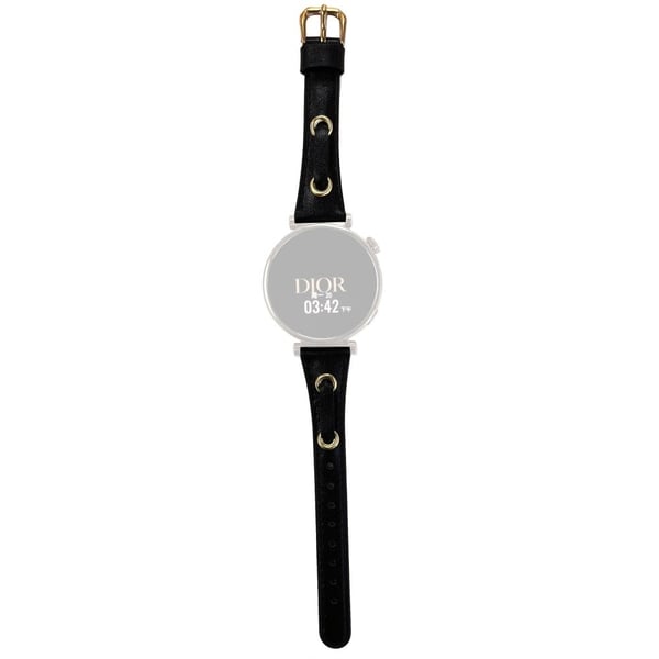 Huawei Watch GT 4 41mm / Garmin Venu 3S Klokkebånd 18mm lærarmbånd - Svart / Svart
