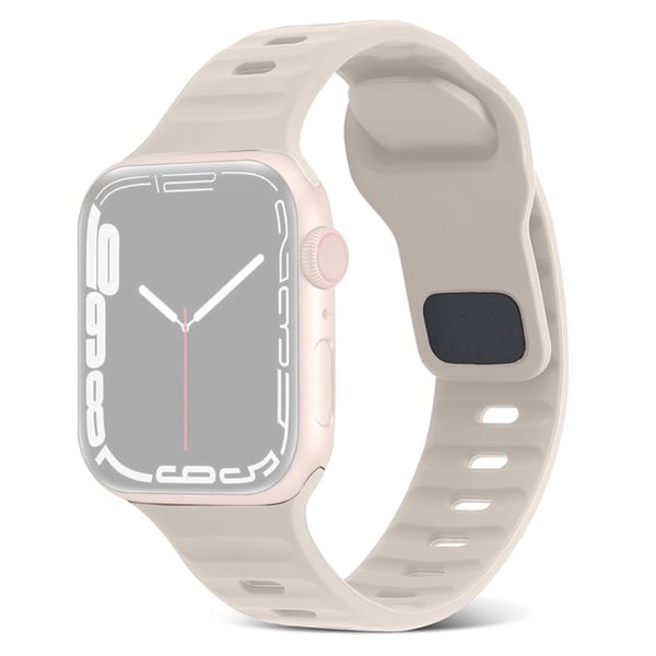 Apple Watch Series 49mm - 45mm - 44mm - 42mm Universal Flexible Strap Replacement - Starlight