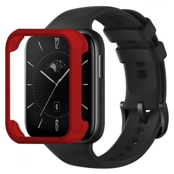 Oppo Watch 3 / Watch 2 42 mm beskyttelsesveske Hardt støtsikkert halvveis innpakket rammedeksel - Rød