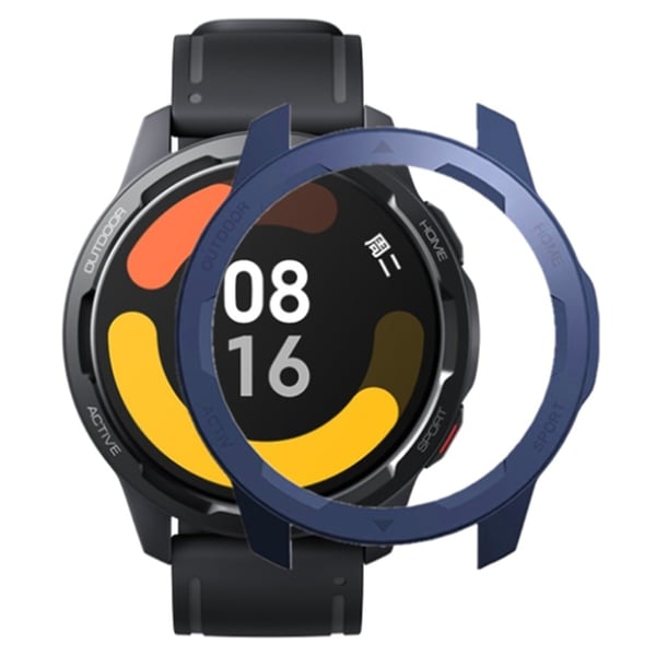 Xiaomi Watch S1 Active / Watch Color 2 Beskyttelsesdeksel Støtbestandig Watch Case Hollow Frame - Midnattsblå