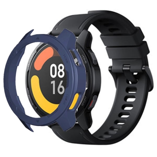 Xiaomi Watch S1 Active / Watch Color 2 Beskyttelsesdeksel Støtbestandig Watch Case Hollow Frame - Midnattsblå