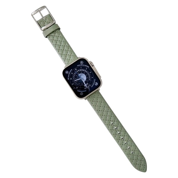 Apple Watch Series 49mm - 45mm - 44mm - 42mm Universal lærarmbånd - Lysegrønn